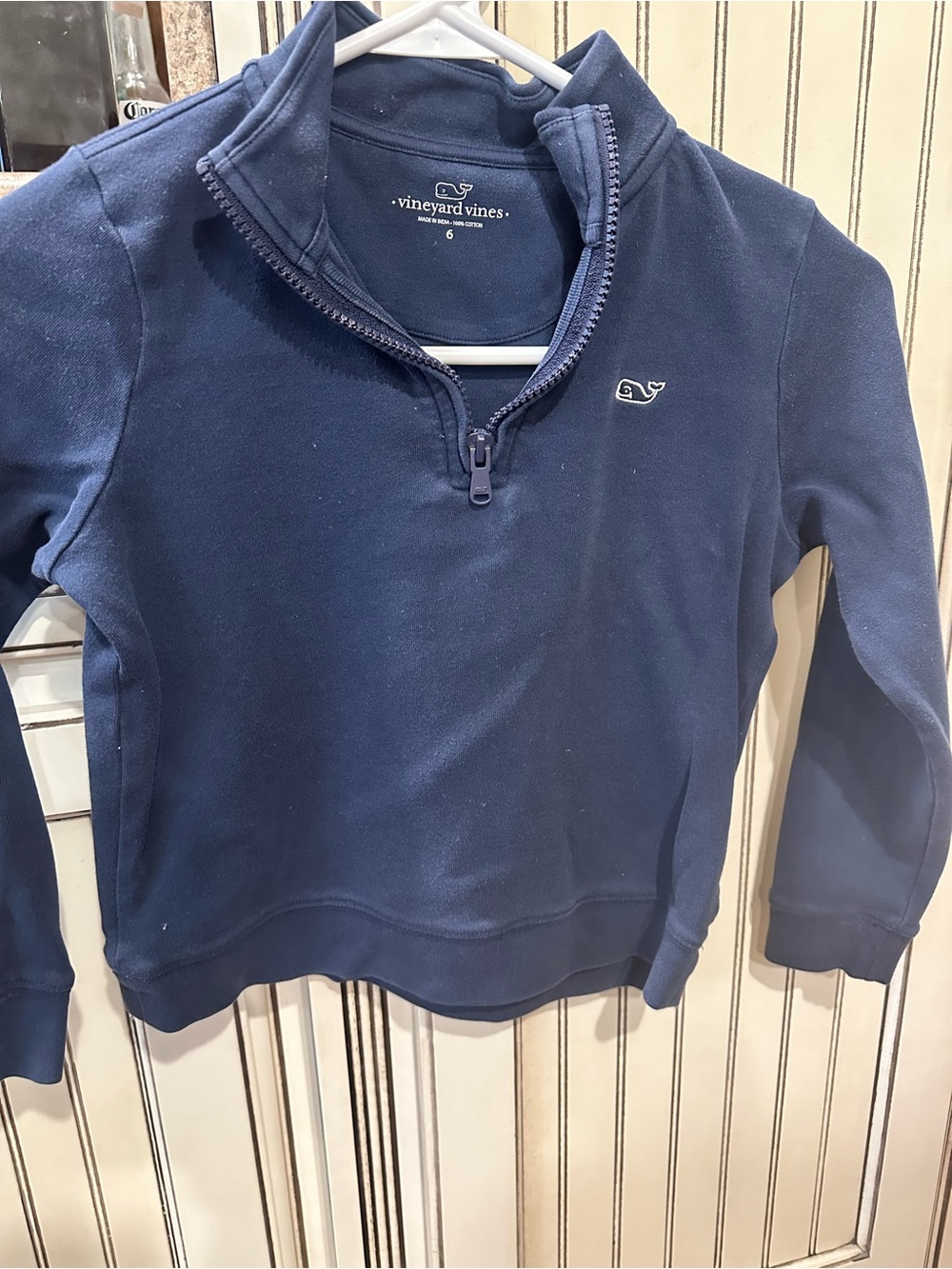 Vineyard Vines Boys Navy 1/4 Zip Pullover